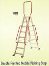 Order picking swing back steps